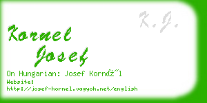 kornel josef business card